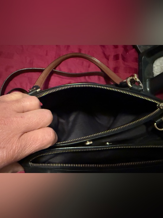 COACH Brooke CarryAll Black Signature Embossed Leather Purse main image 2
